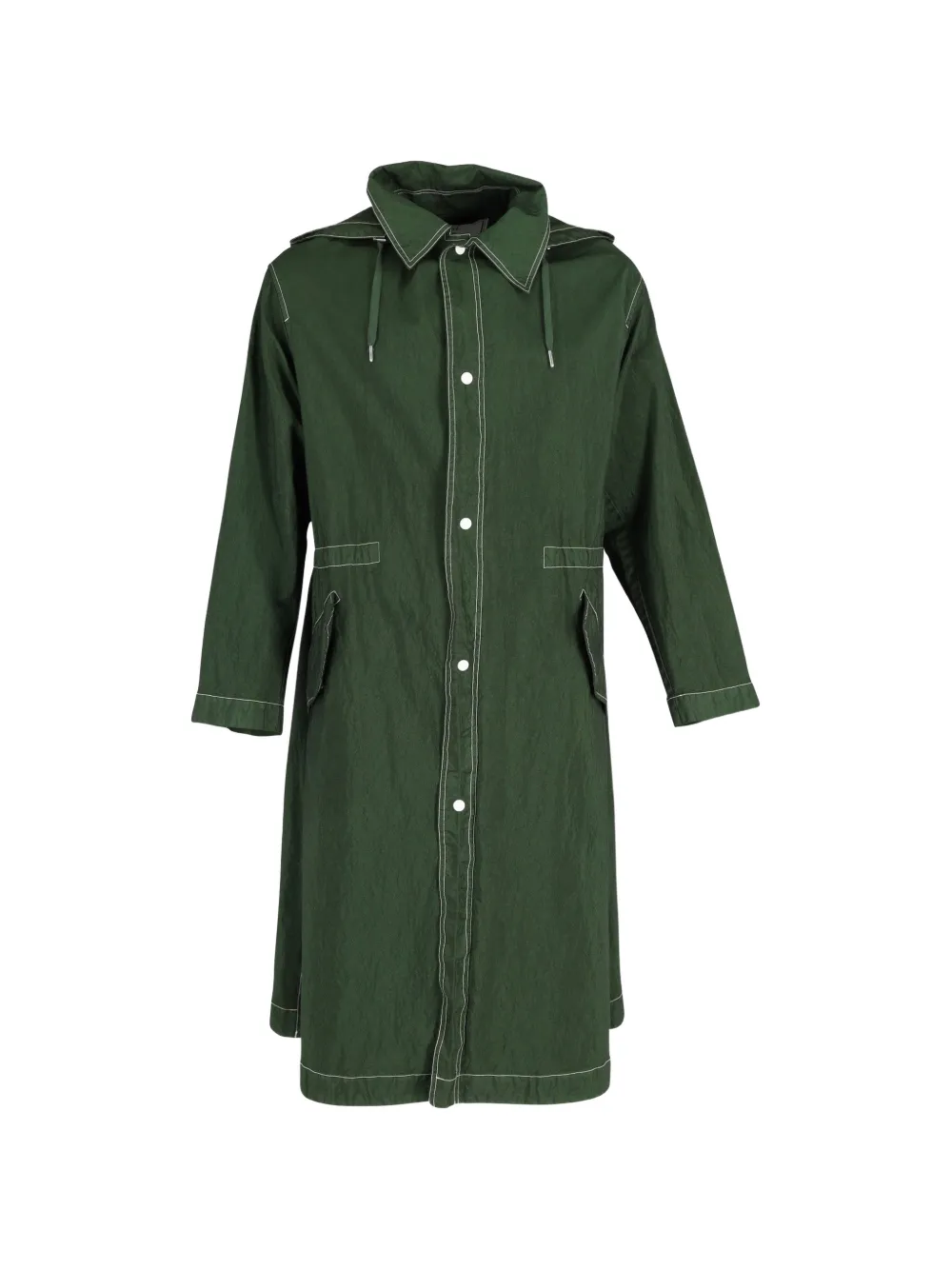 AMI Paris hooded midi windbreaker - Verde