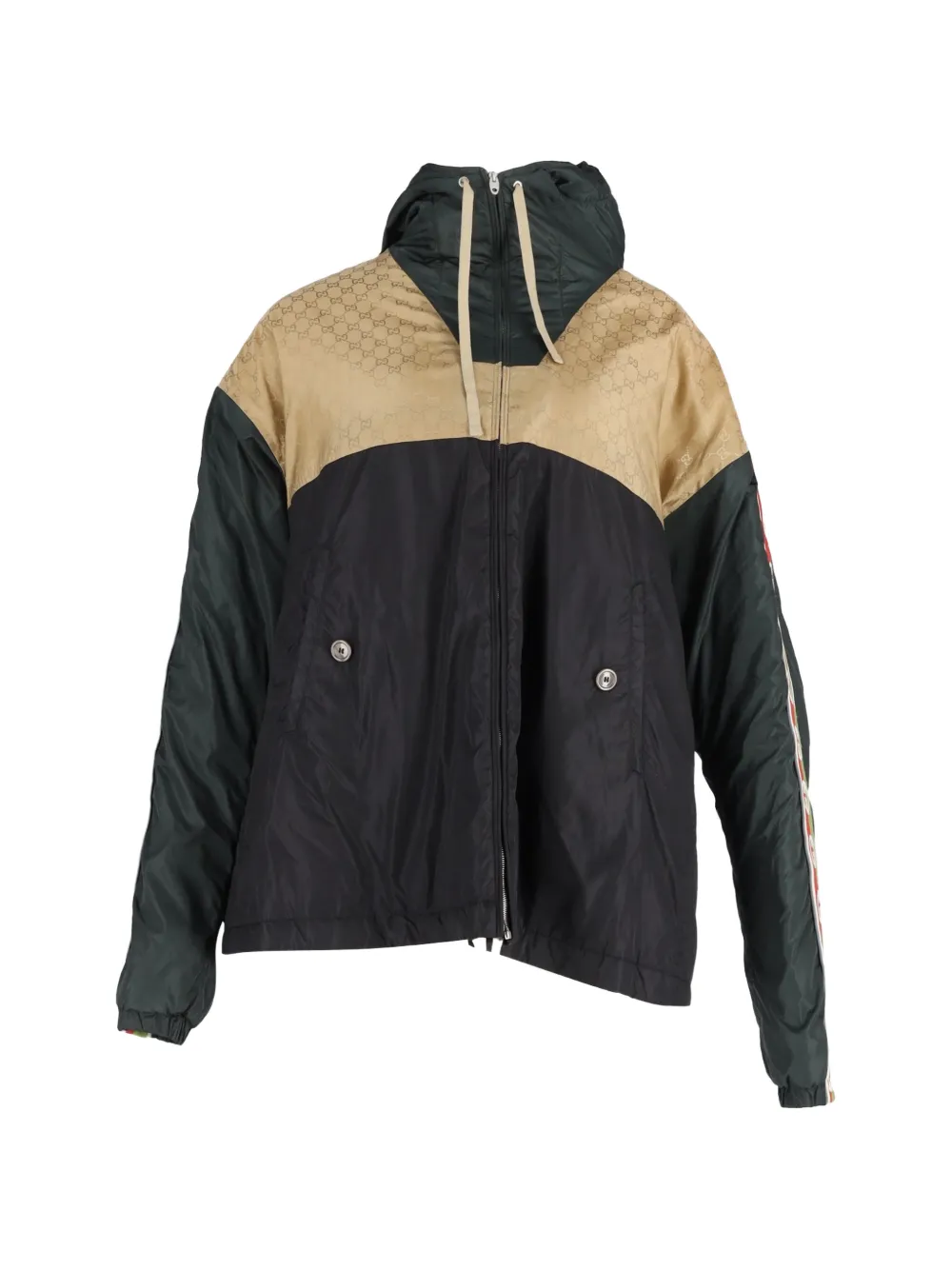 Gucci Pre-Owned GG jacquard hooded jacket - Nero