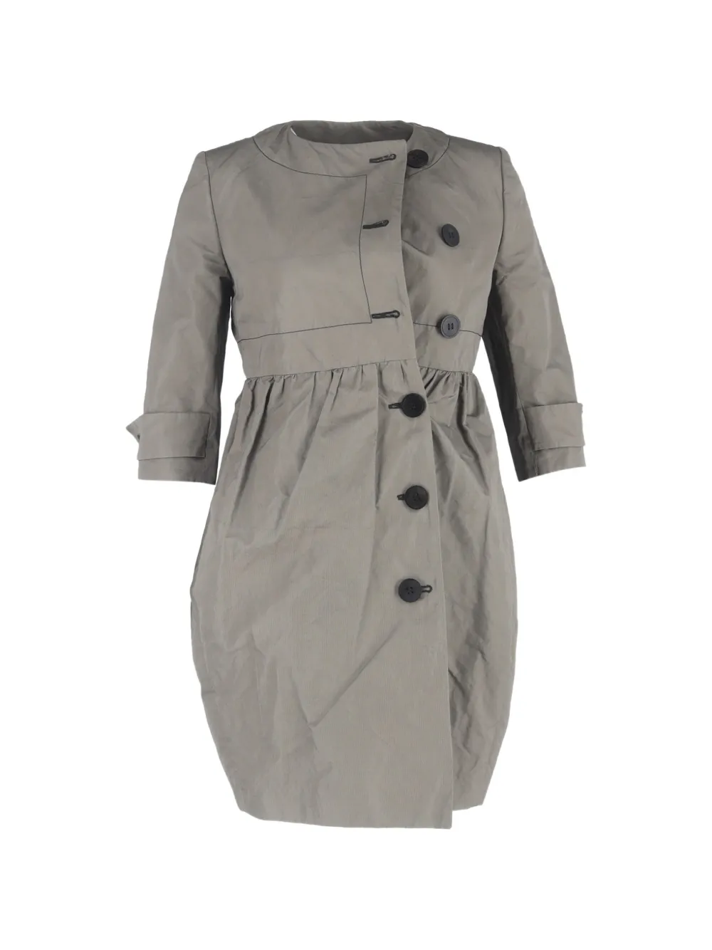 Stella McCartney Pre-Owned collarless flared coat - Grey