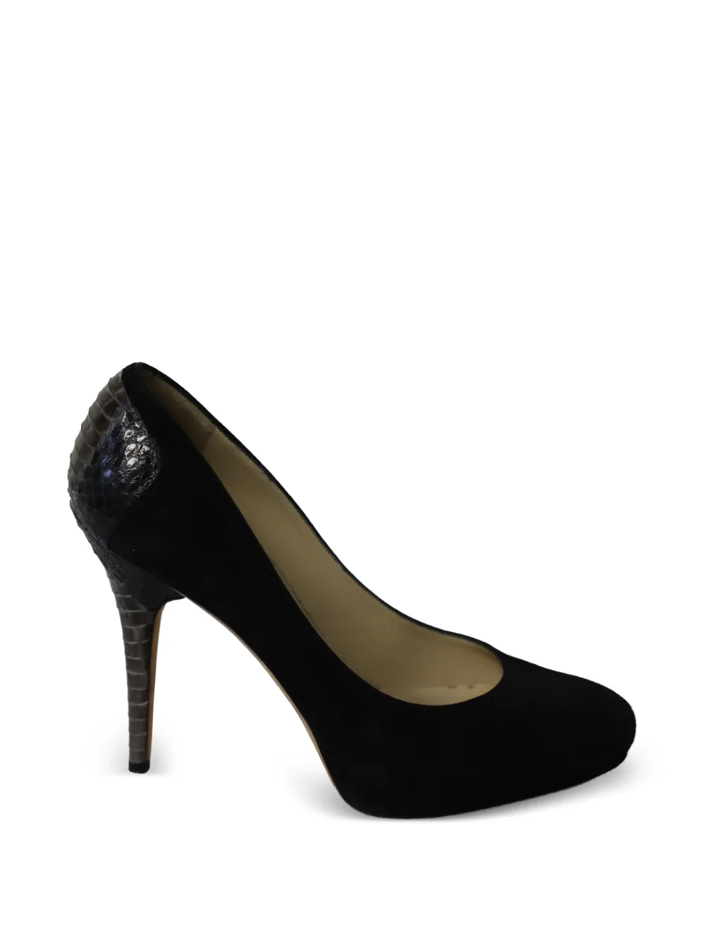 Jimmy Choo Pre-Owned snakeskin-effect-heel pumps - Nero
