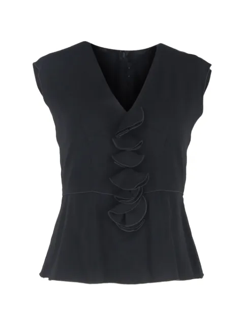 Marc Jacobs Vintage V-neck ruffled blouse