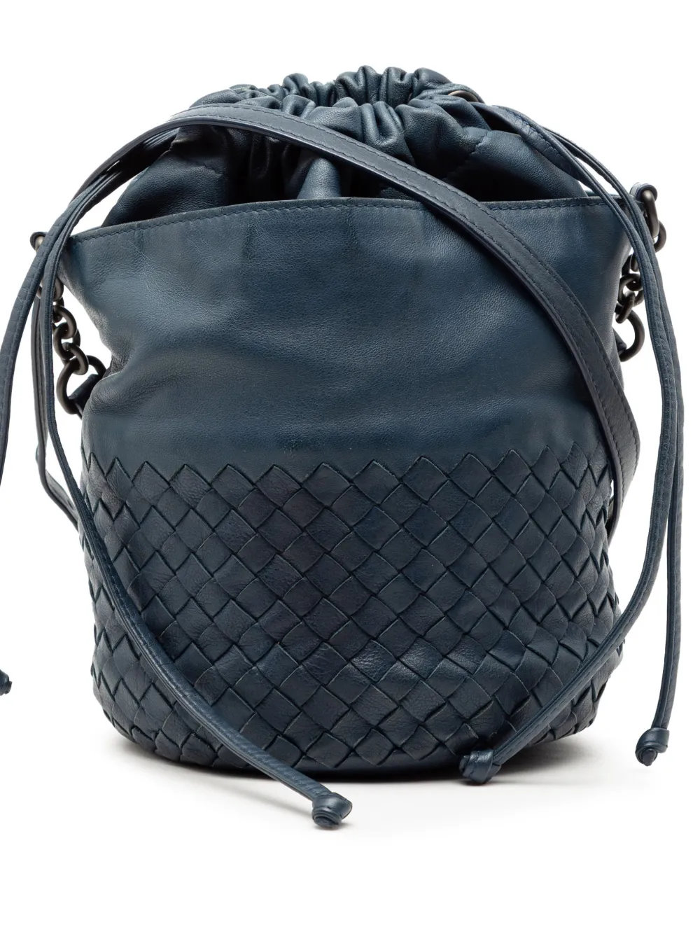 Bottega Veneta Pre-Owned 2012-2026 Nappa Intrecciato bucket bag - Blu