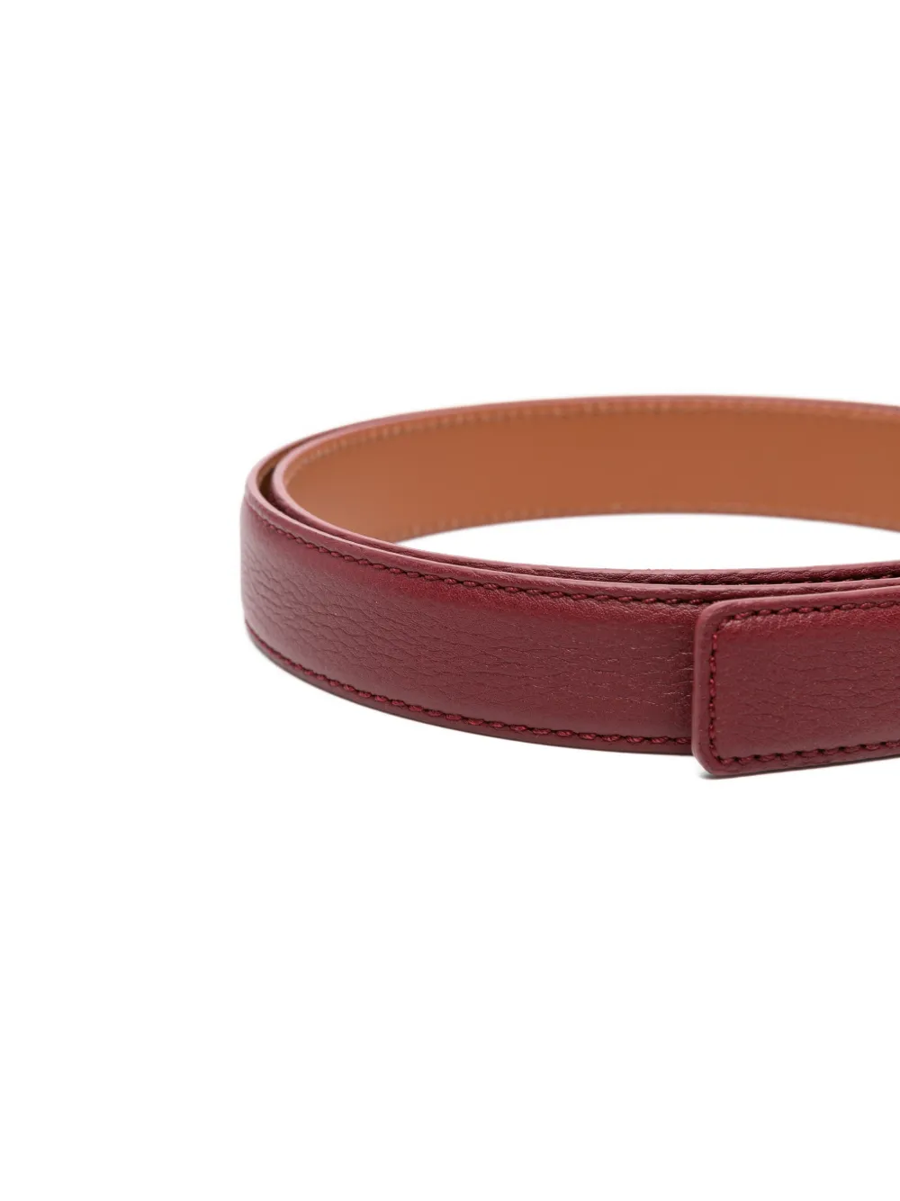 Santoni Leren riem Rood