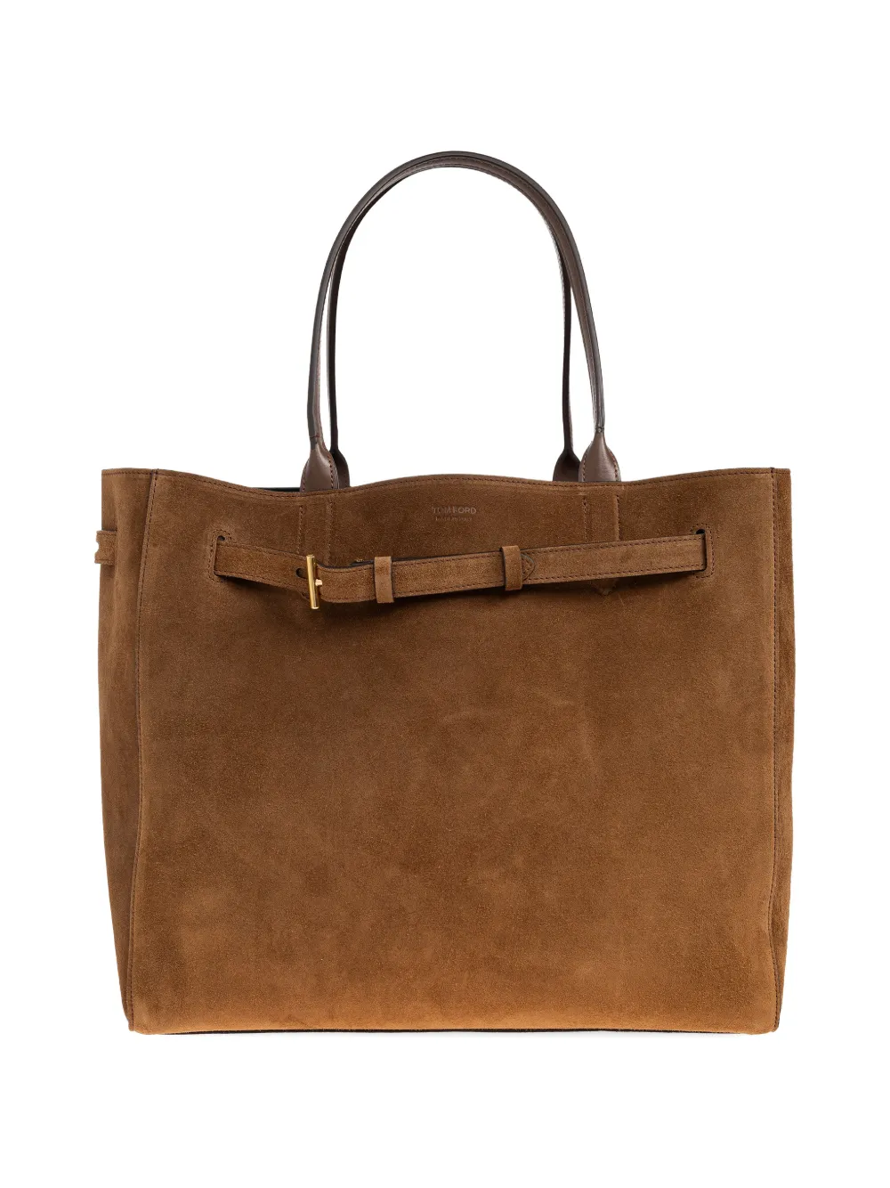 Tom Ford Medium Audrey Suede Tote Bag In Brown
