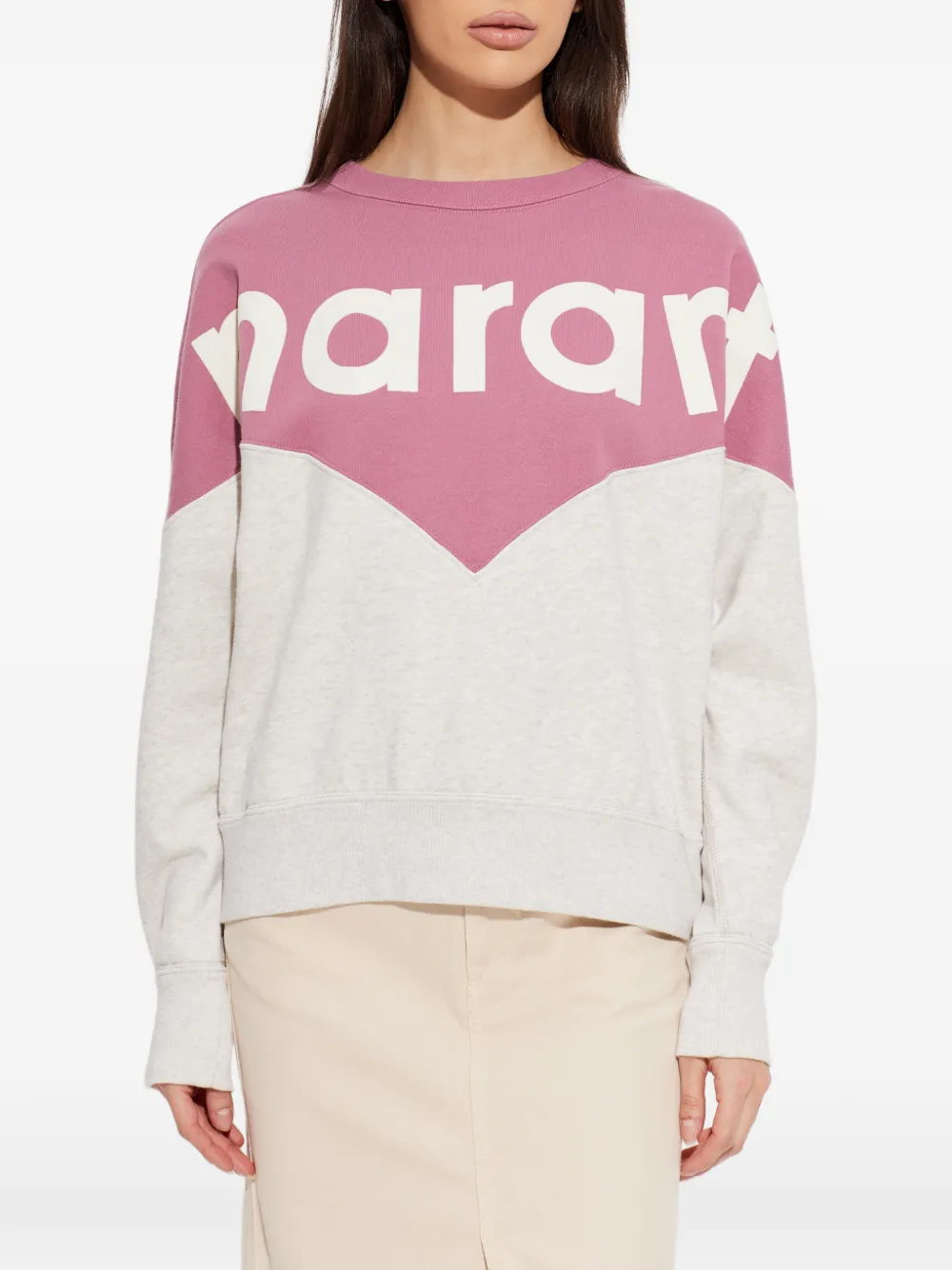  Marant étoile Houston Logo-detail Sweatshirt - Pink 