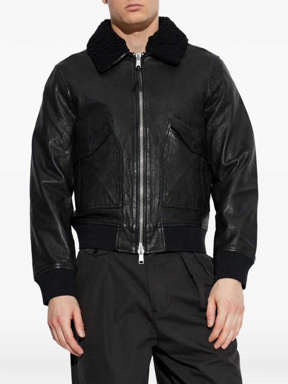 Vaucluse Leather Aviator Jacket