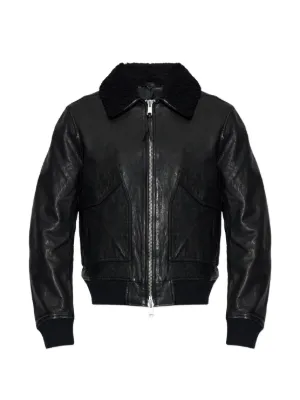 A.P.C. Shearling flap-pocket Jacket | Black | FARFETCH JO