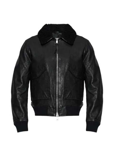 AllSaints Vaucluse leather aviator jacket