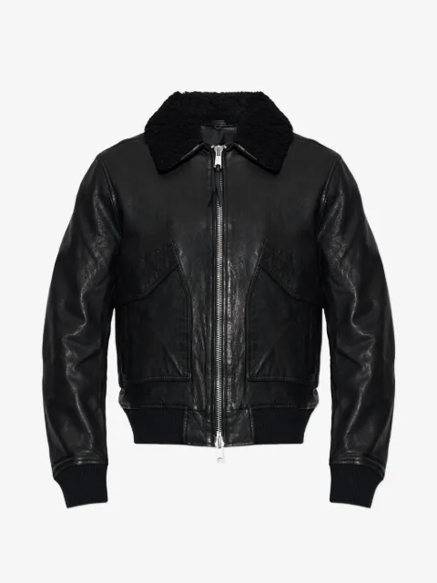 AllSaints Vaucluse leather aviator jacket
