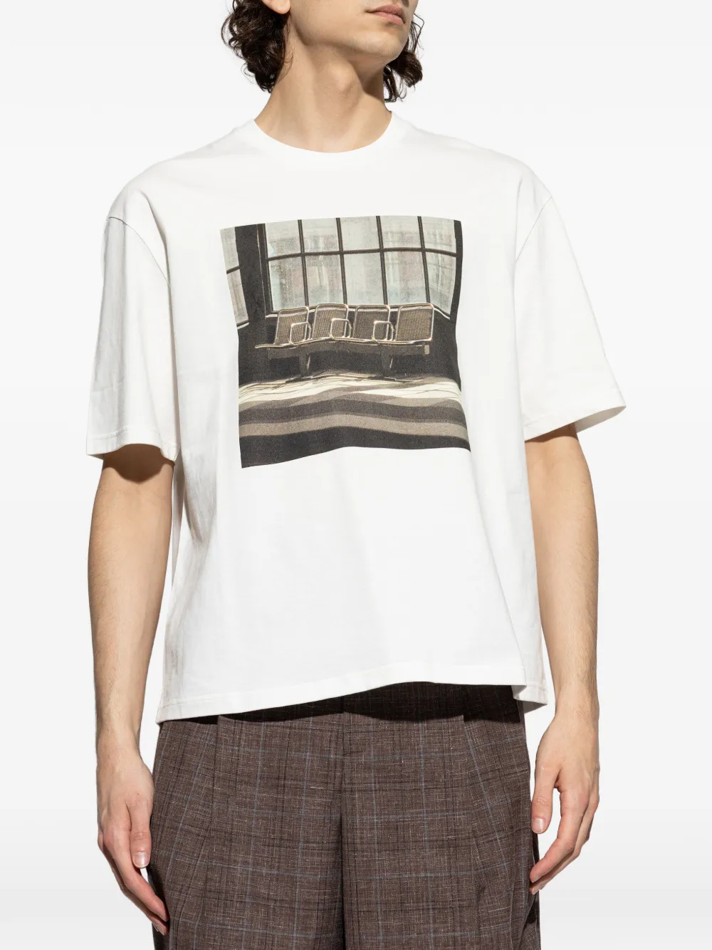 Jil Sander T-shirt met grafische print Wit