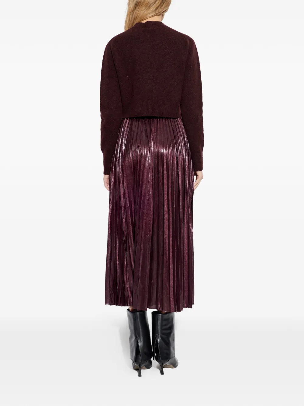 AllSaints Spark geplooide jurk Rood
