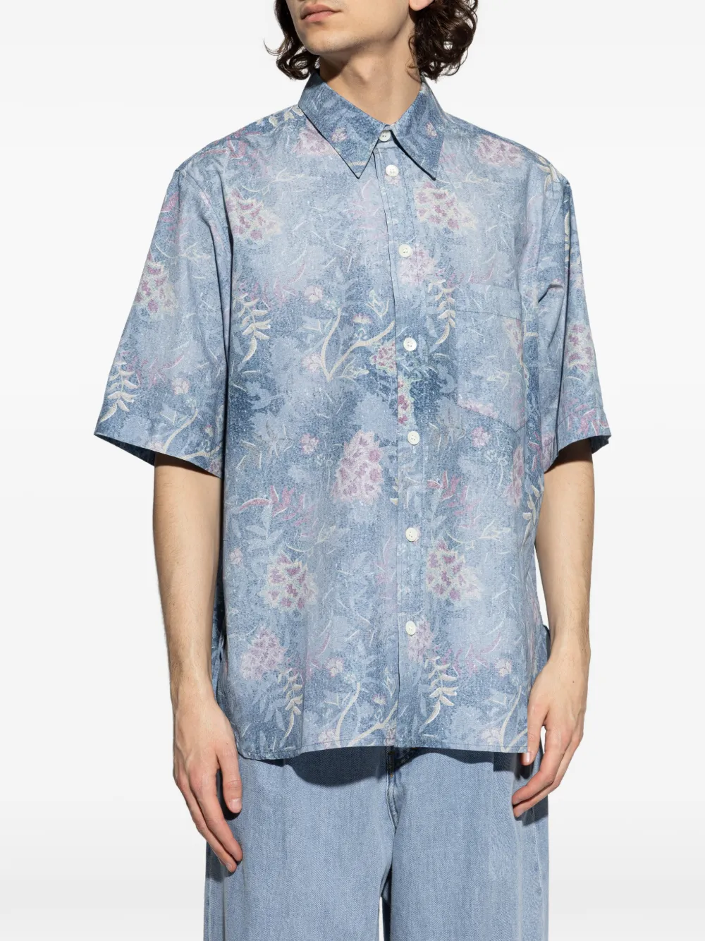 MARANT Overhemd met bloemenprint Blauw