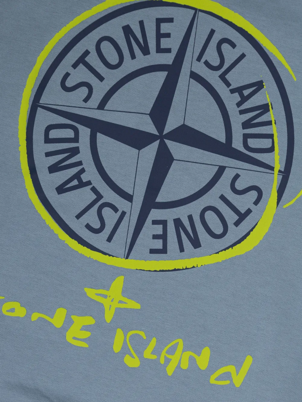 Stone Island Junior Sweater met logoprint Blauw
