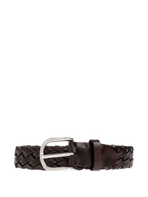 Brioni braided leather belt