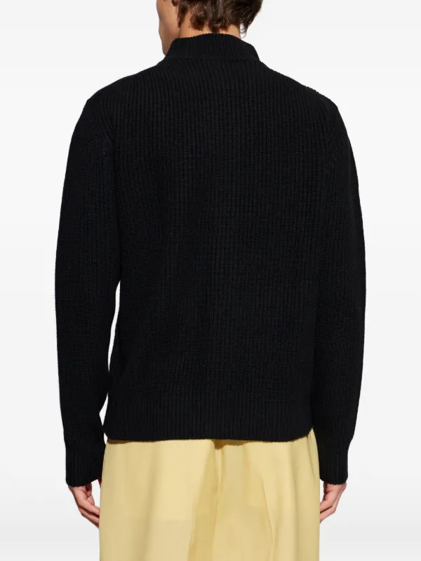 Vivienne Westwood Fisherman zip-up Embroidered Sweater | Black