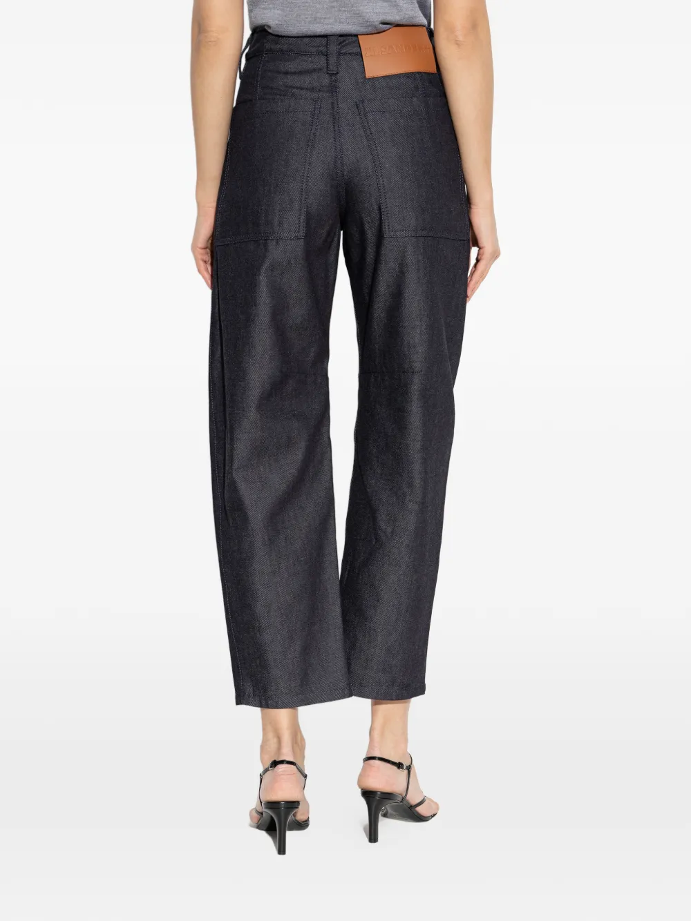 JIL SANDER+ Jeans met logopatch Blauw