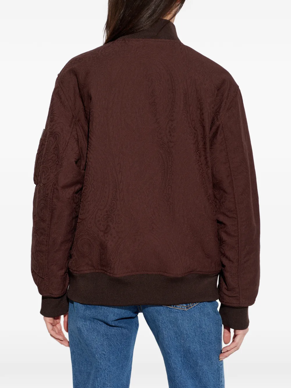 ETRO Bomberjack met paisley-patroon Bruin