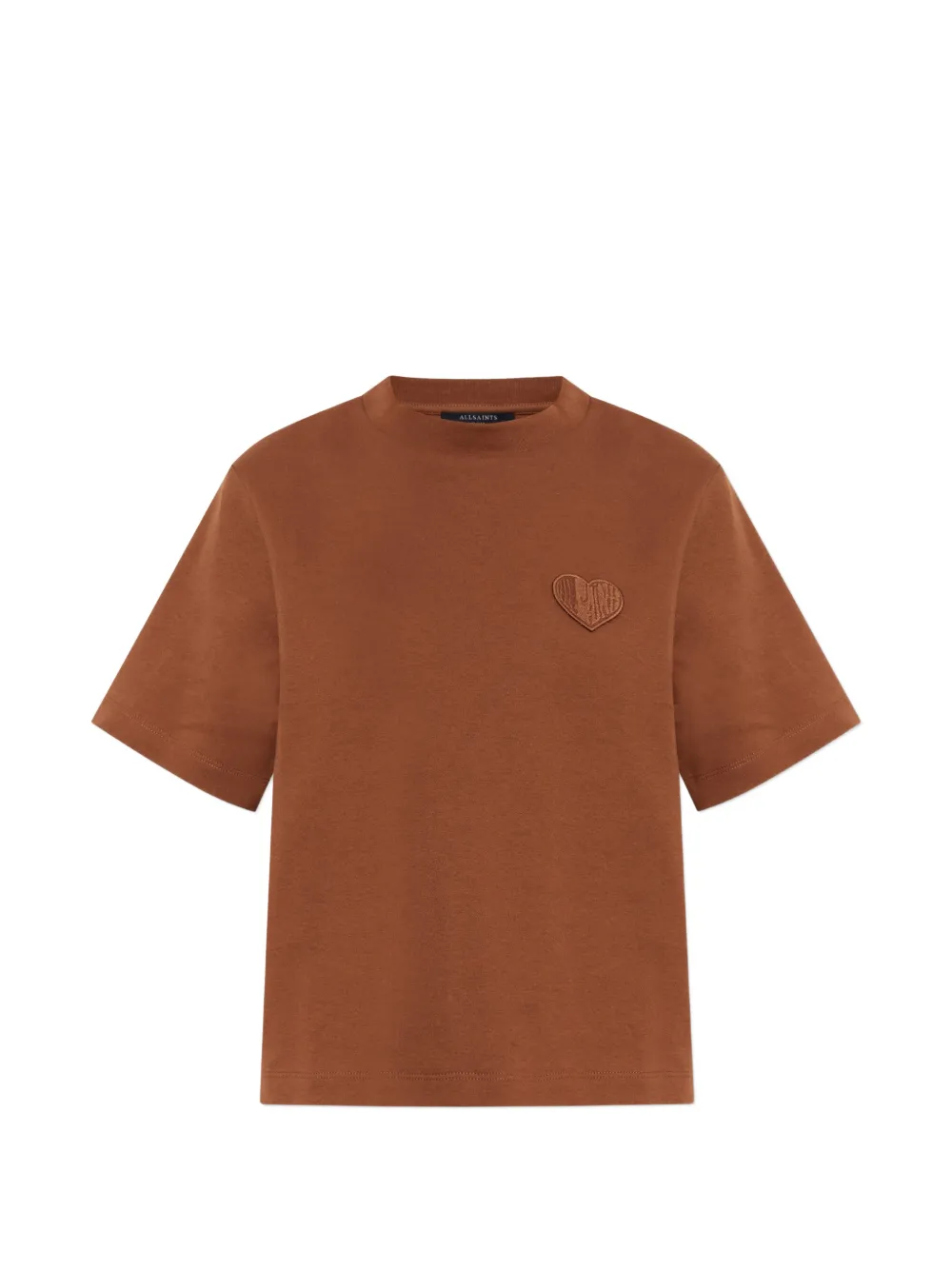 AllSaints T-shirt Lover Lisa con ricamo - Marrone