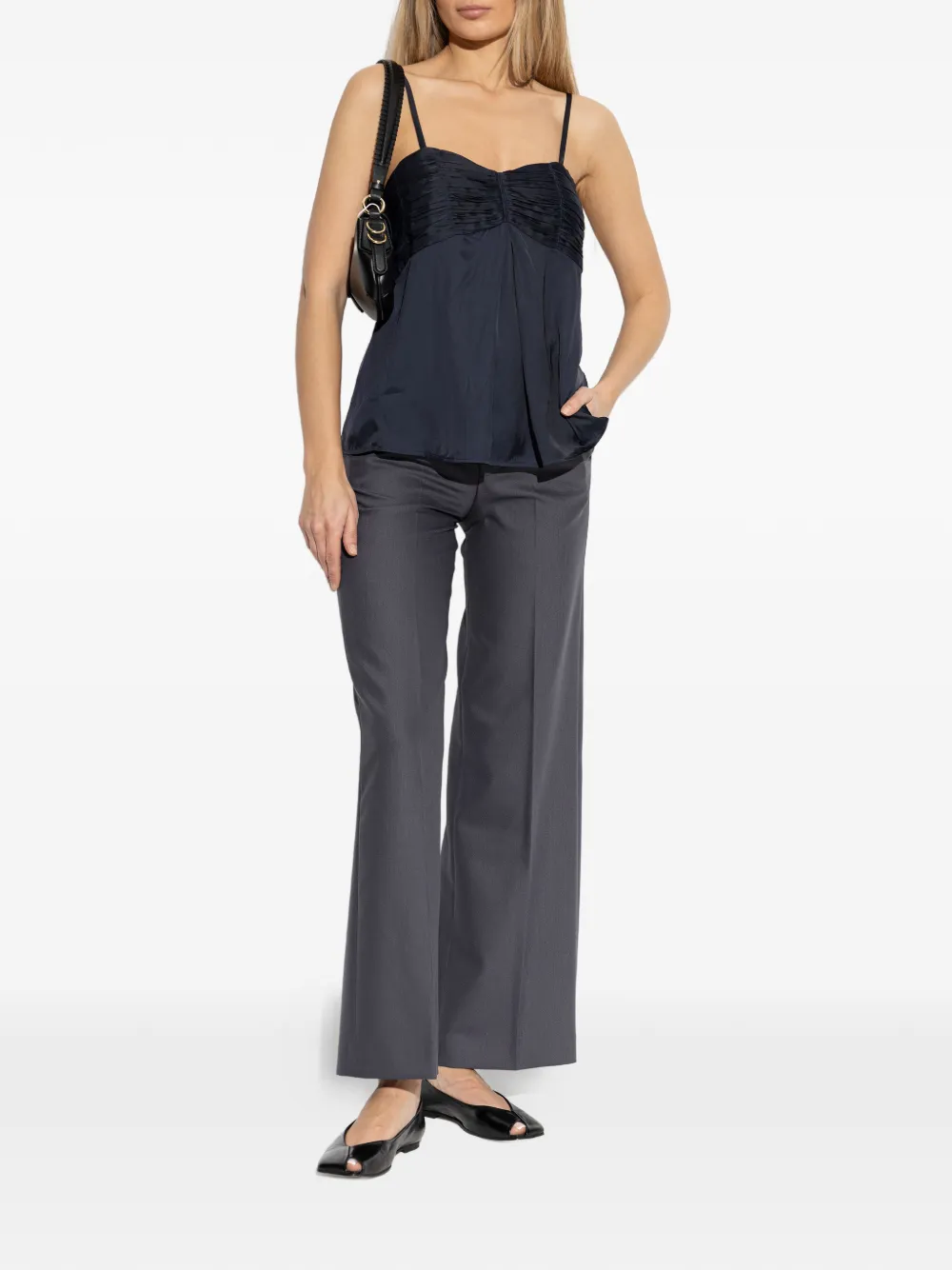 Zadig&Voltaire Broek met verborgen sluiting en riemlus Grijs