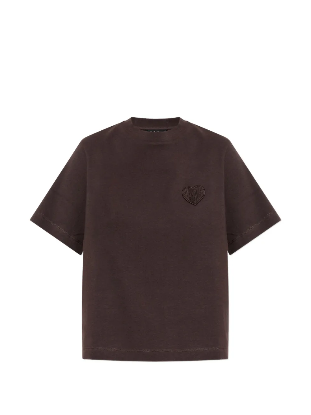 AllSaints T-shirt Lisa con ricamo - Marrone