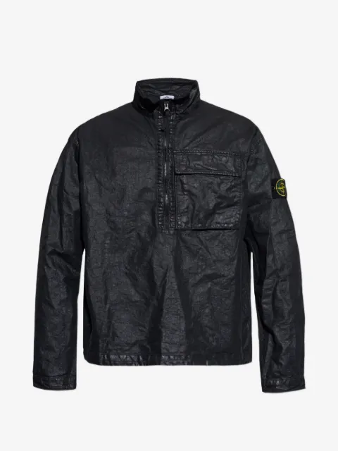 Stone Island chamarra con medio cierre