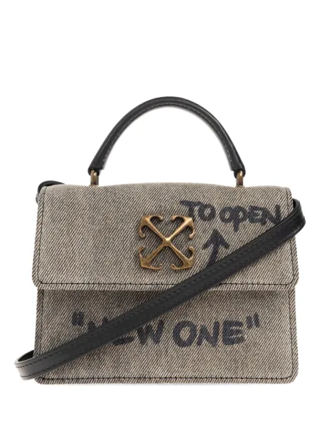 Off-White baby Jitney logo-plaque tote bag