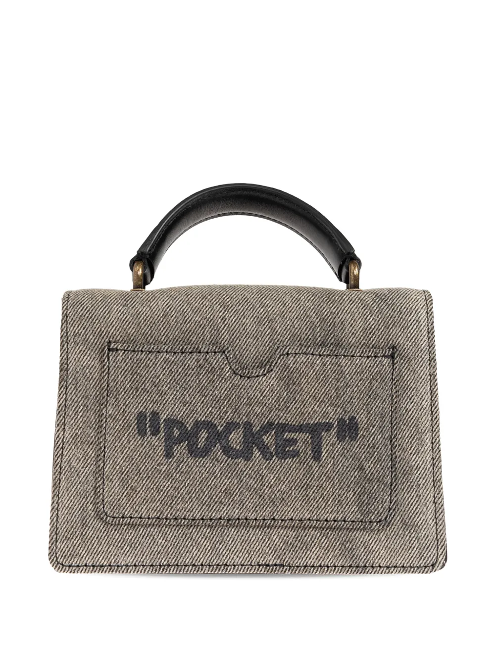 Off-White Baby Jitney Logo-plaque Tote Bag in Neutrals, view 3