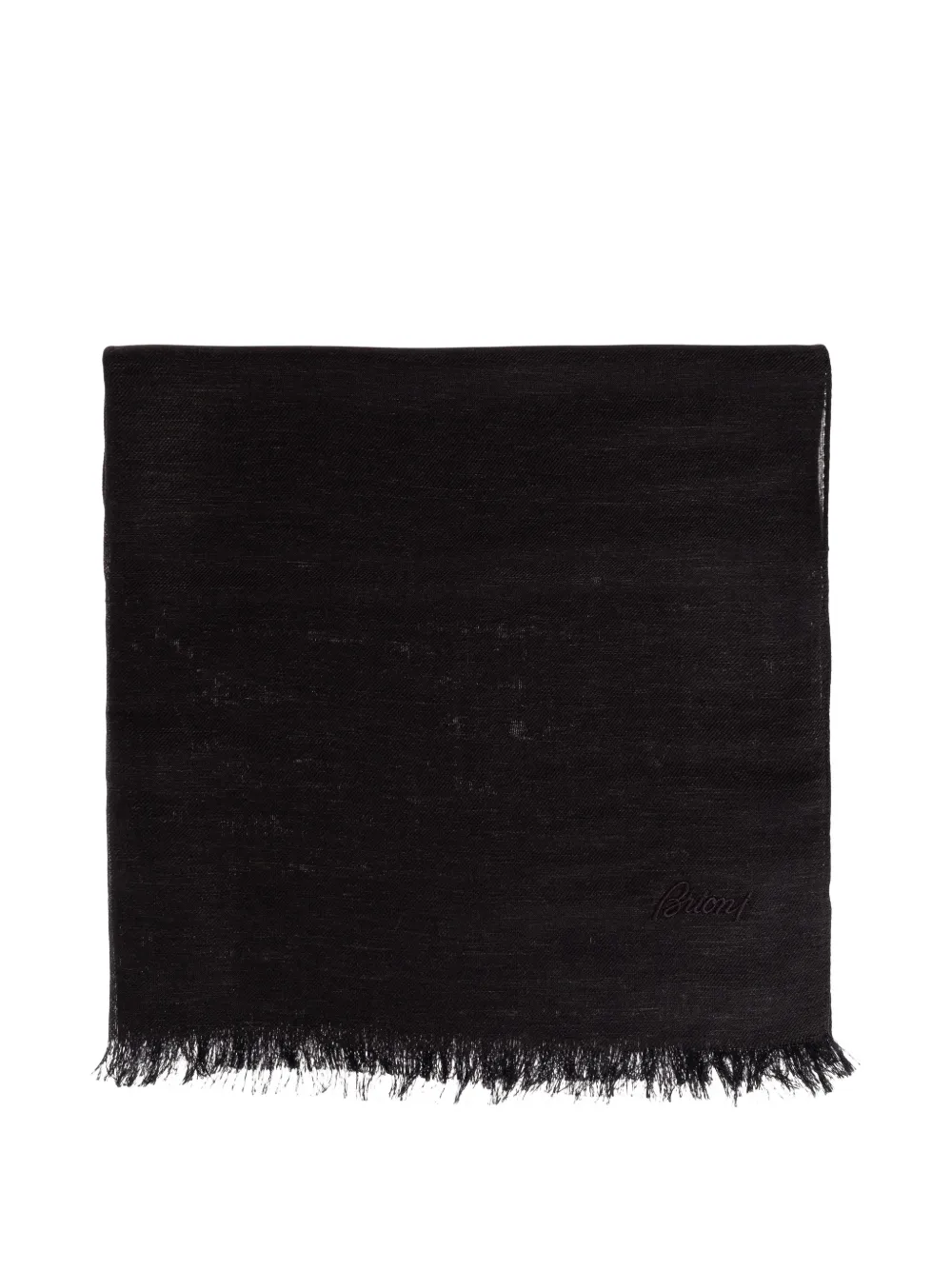Brioni logo-embroidered scarves - Nero