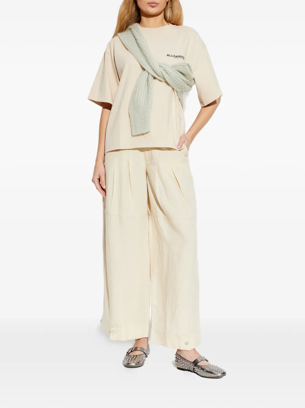  Allsaints Sherell Pleated Trousers - Neutrals 