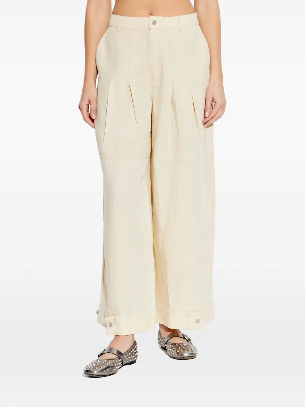  Allsaints Sherell Pleated Trousers - Neutrals 