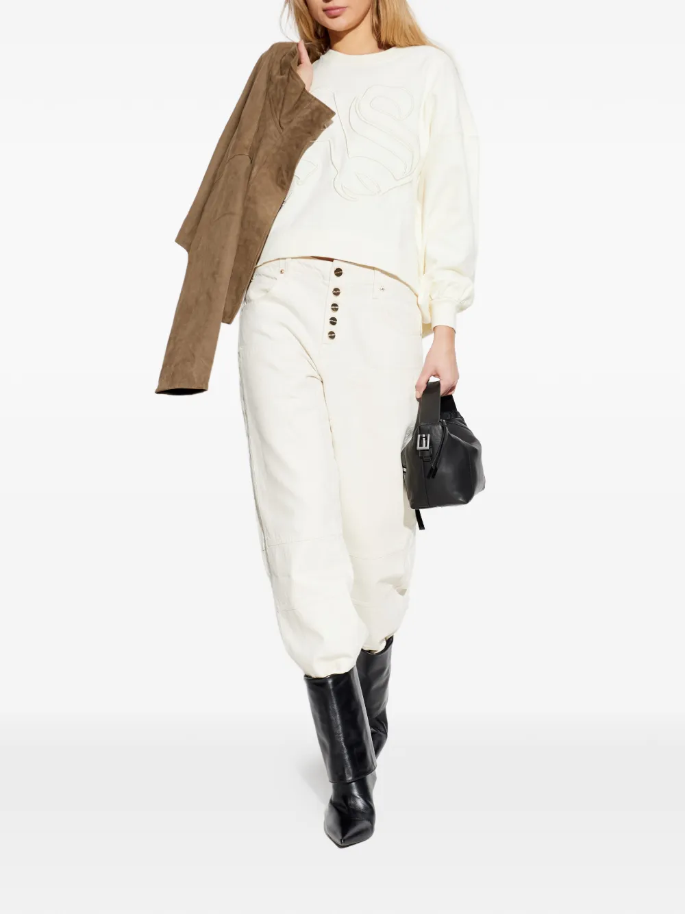  Allsaints Embroidered Sweatshirt - Neutrals 