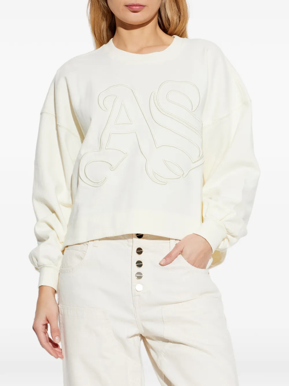  Allsaints Embroidered Sweatshirt - Neutrals 