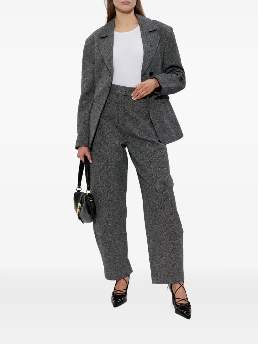  Ganni Pocket Trousers - Grey 