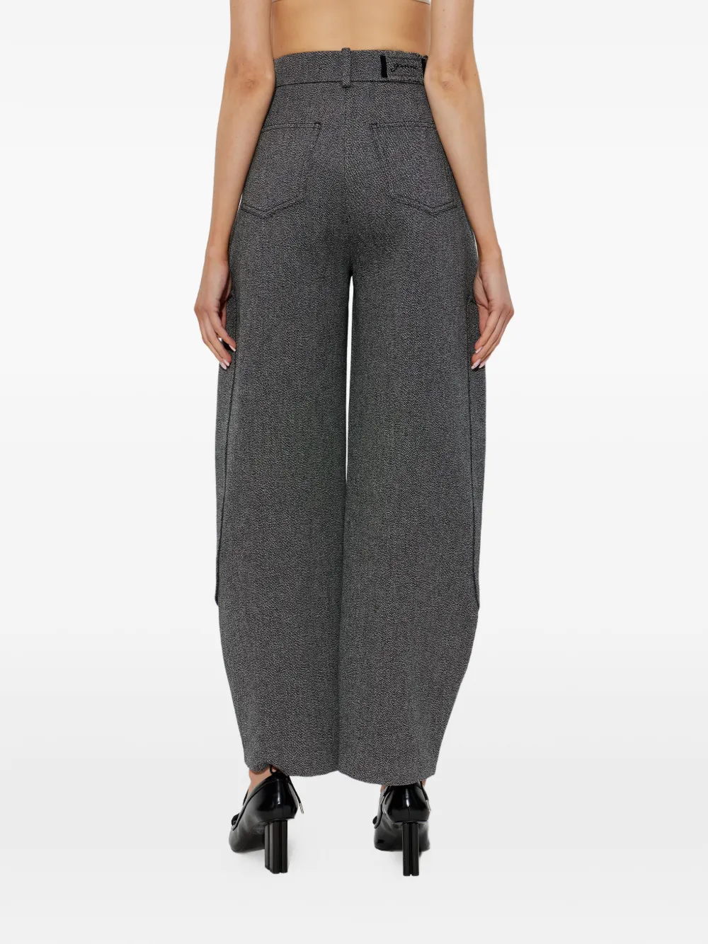 GANNI Broek met zak Grijs