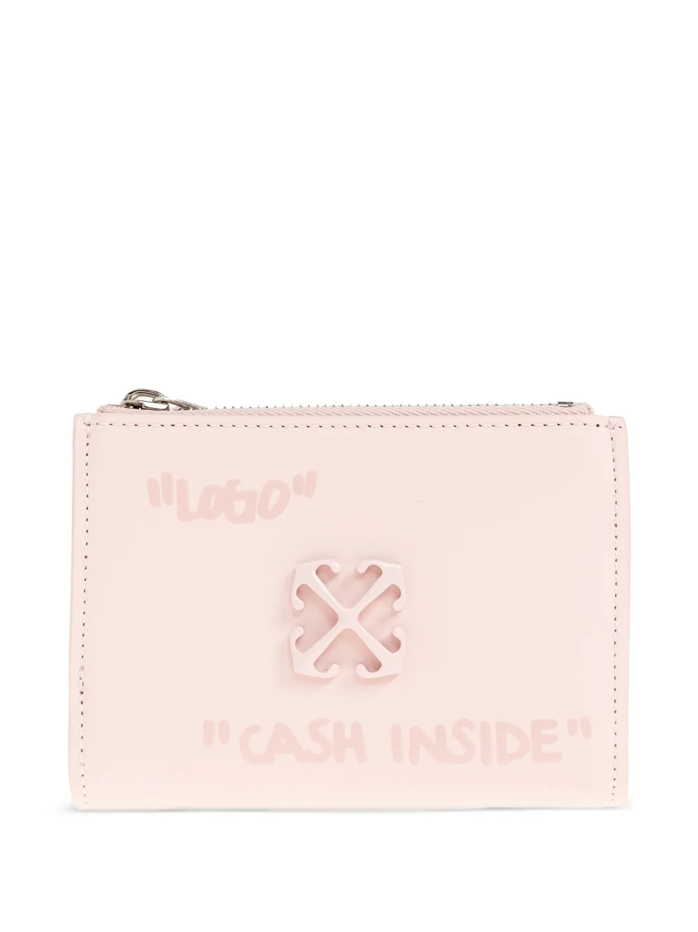 Off-White Jitney Quote zip wallet - Rosa