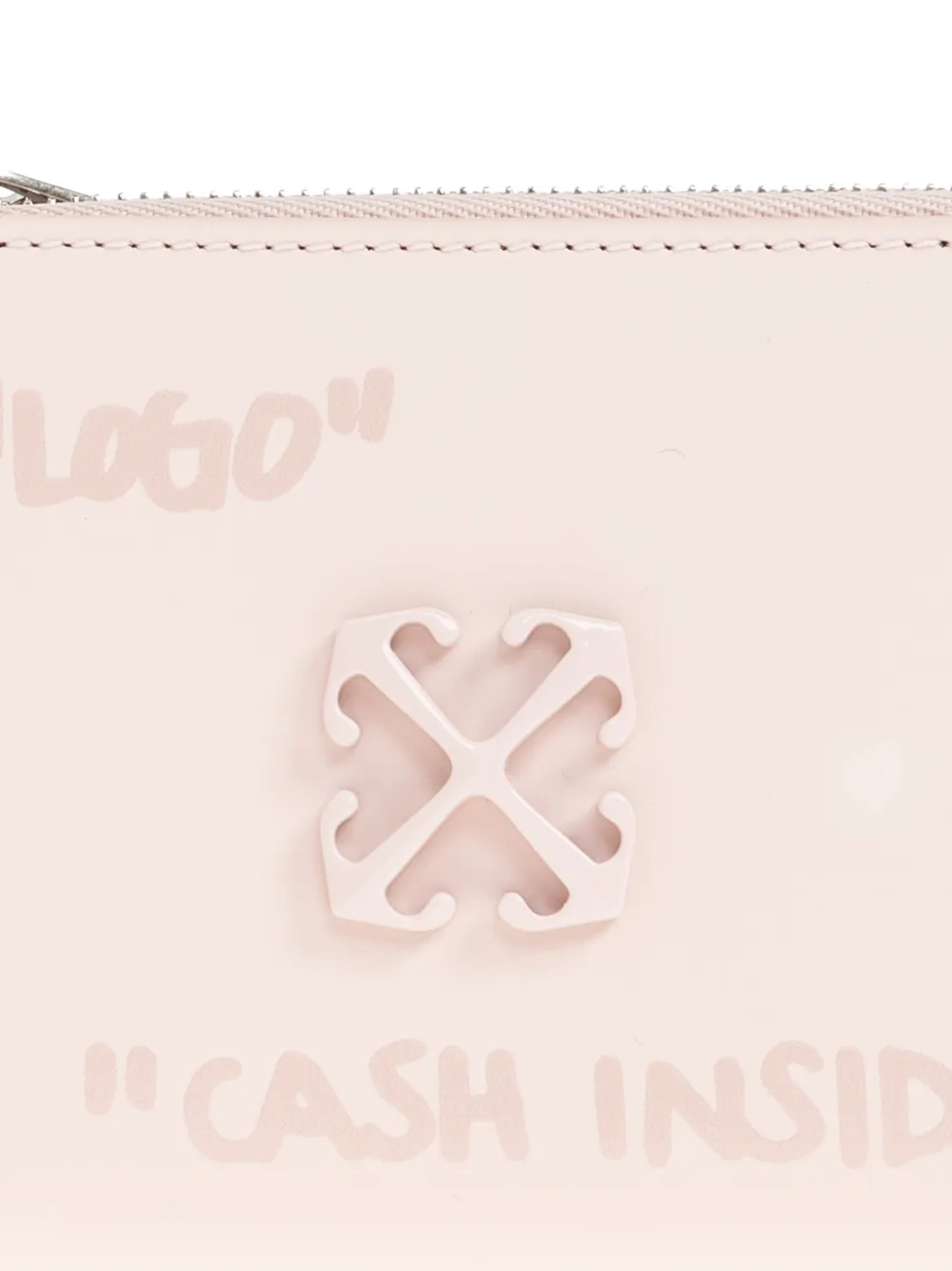 Off-White Jitney Quote portemonnee met rits Roze