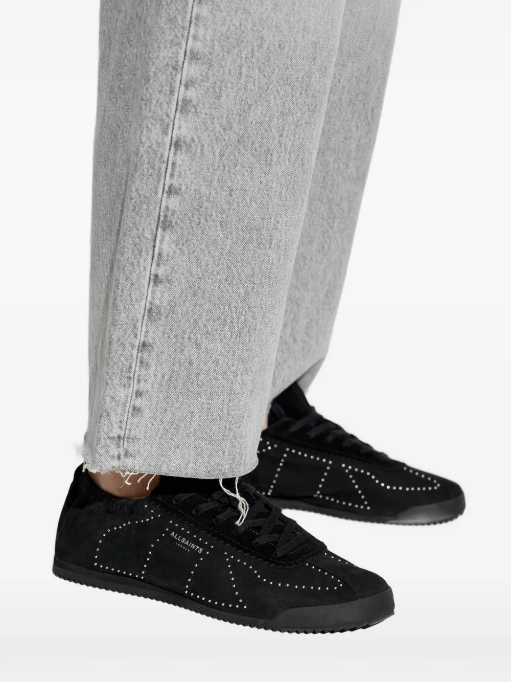 AllSaints Kenny sneakers met studs Zwart