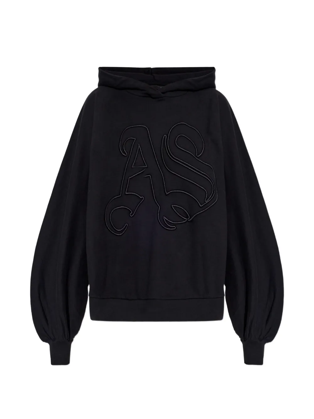 AllSaints Felpa con ricamo e cappuccio - Nero