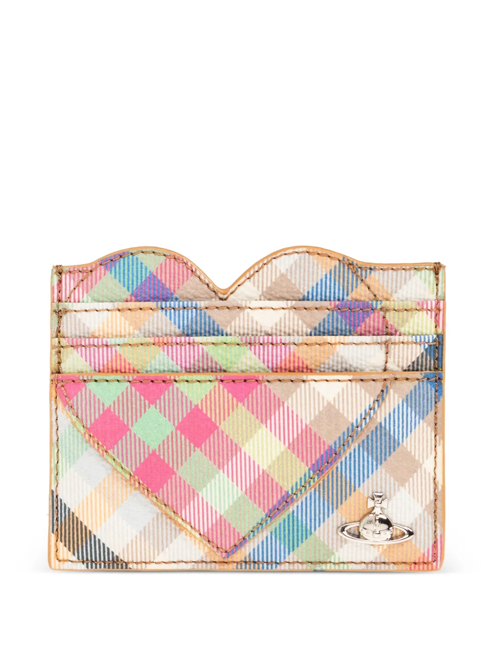 Vivienne Westwood heart-shape checked wallet - Toni neutri