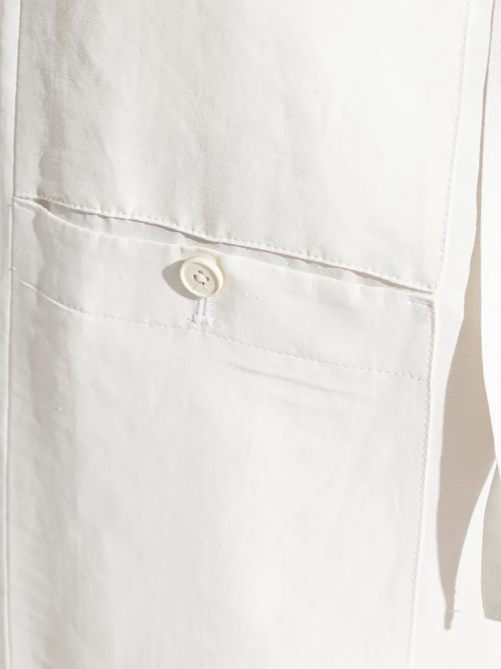 JIL SANDER+ Broek met cargo zak en striksluiting Wit