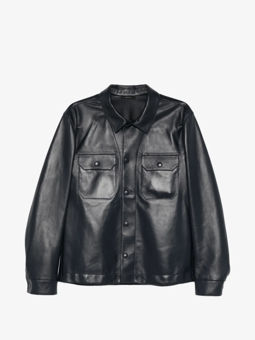 TOM FORD pocket leather jacket | Blue | Image 1