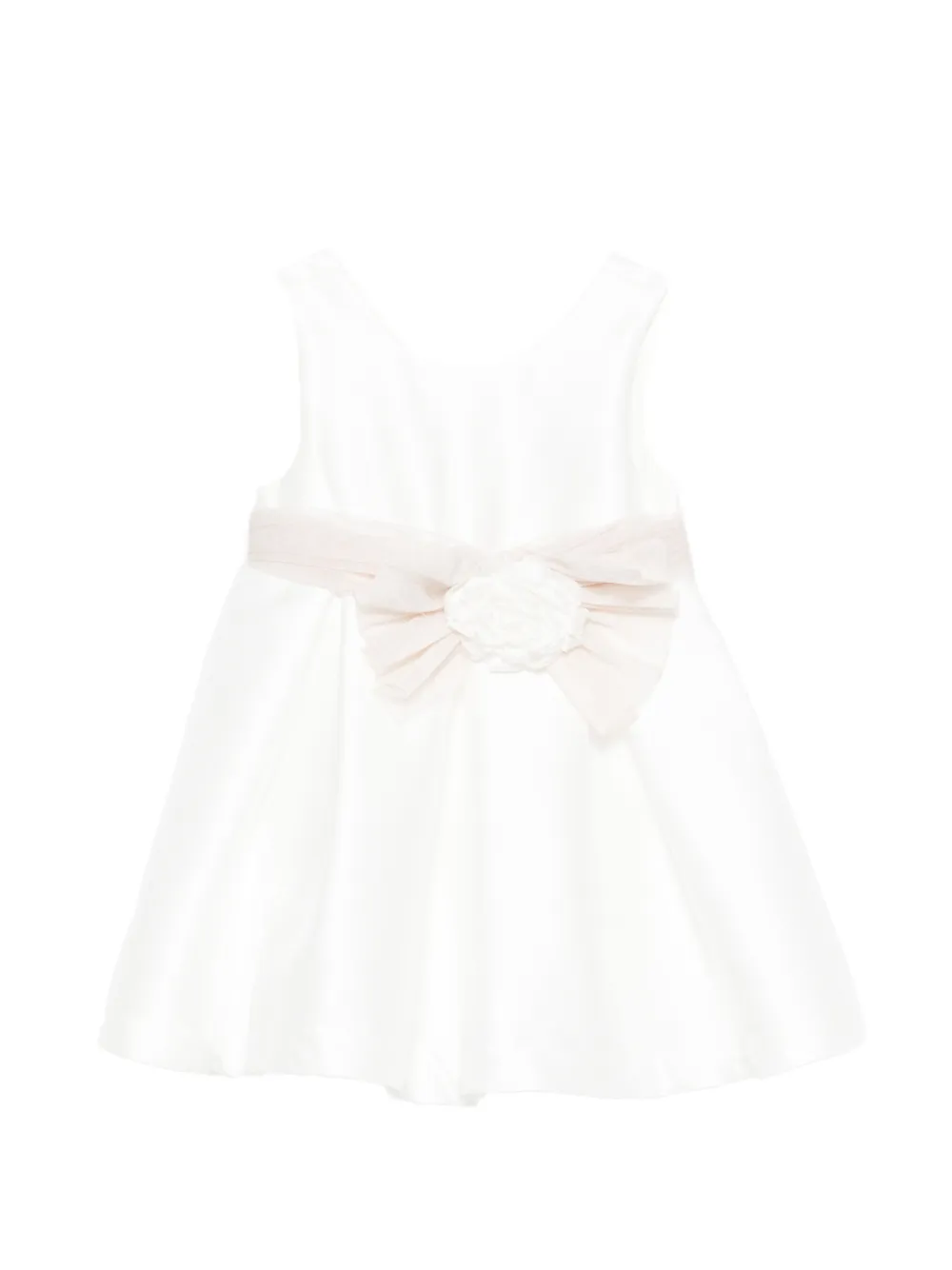 Abel & Lula Mikado rosette bow dress - Bianco