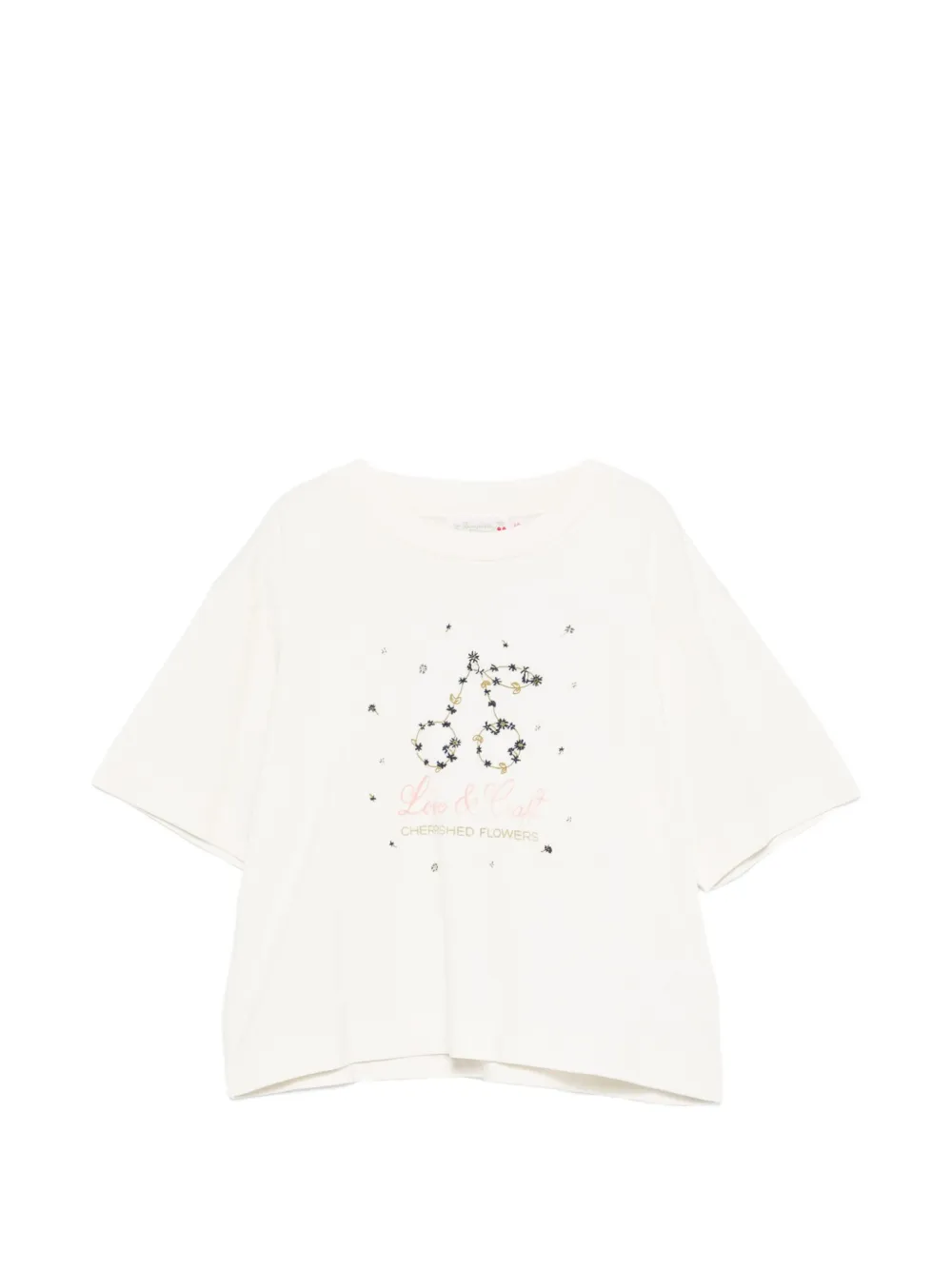 Bonpoint T-shirt Lele con ricamo - Toni neutri