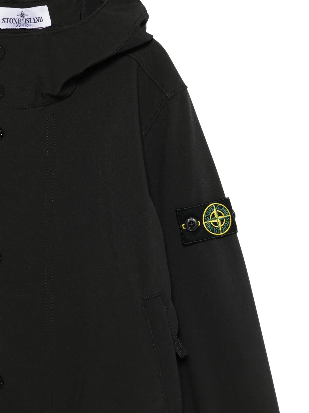 Stone Island Junior Jack met capuchon Zwart