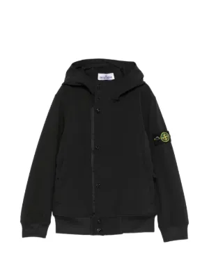 STONE  JUNIOR ブラックジャケット Stone Island Junior Compass-badge zip-up Jacket | Black | FARFETCH