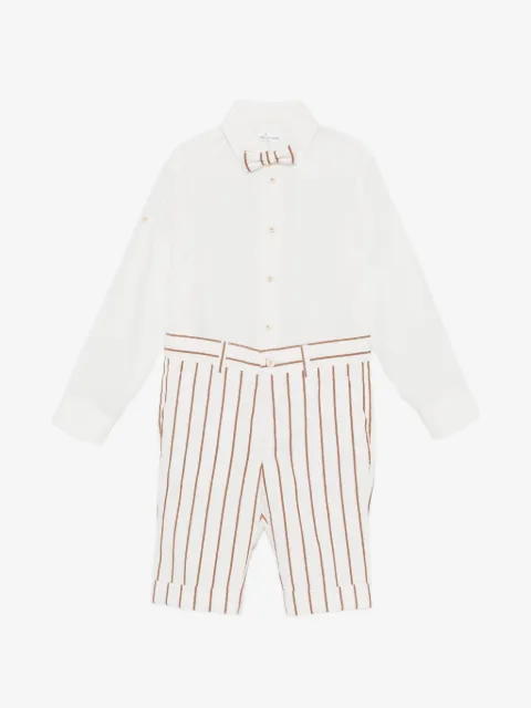 Colorichiari striped bow suit (set of four)