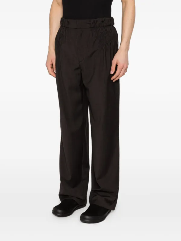 Kiko Kostadinov Gathered concealed-fastening Trousers | Grey