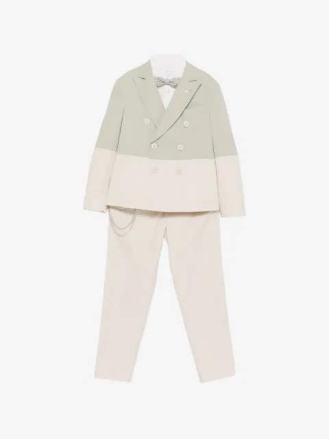 Colorichiari colourblock chain suit (set of five)