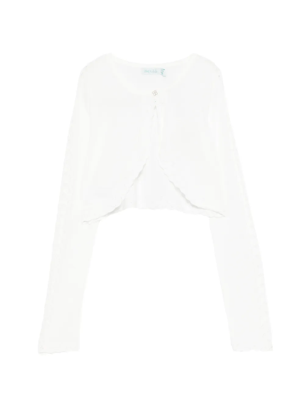 Abel & Lula scalloped buttoned bolero - Bianco