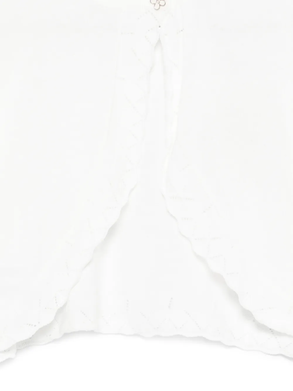  Abel & Lula Scalloped Buttoned Bolero - White 